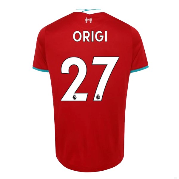 Camiseta Liverpool NO.27 Origi 1ª Kit 2020 2021 Rojo